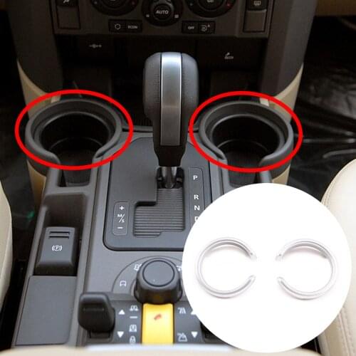 Car Front Water Cup Holder Decorative Ring Trim ABS Auto Parts for Land Rover Discovery 3 LR3 2004-2009