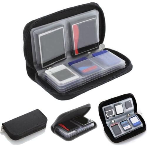 1pcs Memory Card Storage Carrying Case 22 Slots CF/SD/SDHC/MS/DS Protection Bag Portable CF/SD Card Holder Office Supplies