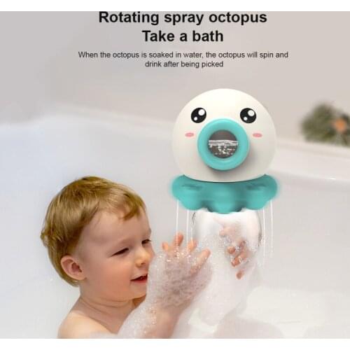 2 Colors Childrens Bathing Toy Octopus Rotating Spray Shower Water Spray Play Toy Shower Funny Time For Baby Kids Funny Gift