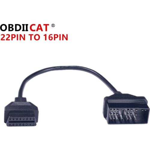 Good quality Reasonably Priced obd OBDII 16Pin to 22Pin OBD OBD2 Auto parts For 22 Pin Cables and Connectors