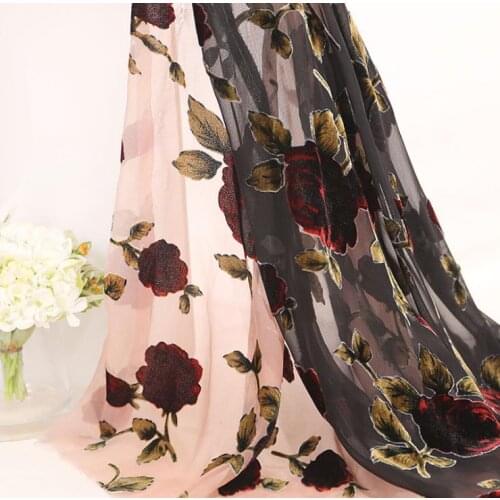 Mitation Qiao brocade velvet imitationfabric burnt-out velvet hollow womens dress fabric