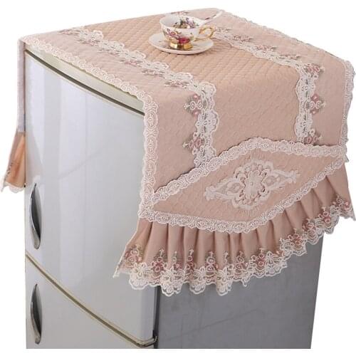 Multi-purpose Thicken Lace Cloth Refrigerator Dust Cover Single Door Dustproof Suitable for Most Refrigerator Washers
