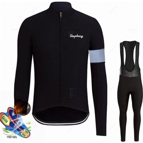 New Spring 2021 Team Raphaing Cycling Jersey Autumn Mtb Cycling Clothing Summer Long Sleeve Triathlon Mountain Bike Bib Pant Set