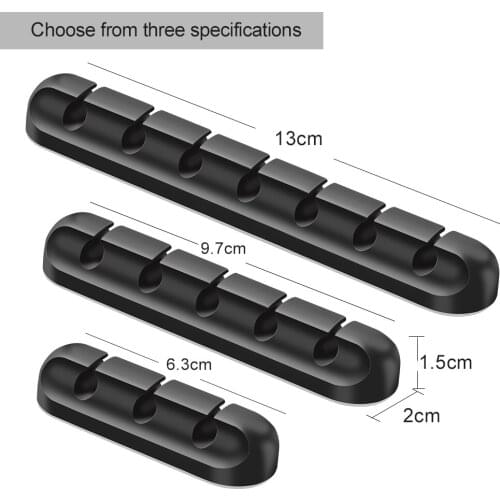 Cable Organizer Silicone USB Cable Winder Desktop Tidy Management Clips Cable Holder for Mouse Headphone Wire Organizer