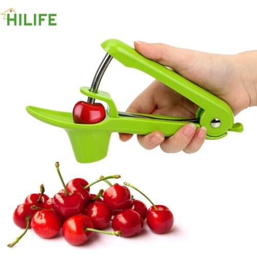 HILIFE Useful Plastic Fruits Gadgets Tools Kitchen Accessories Cherry Pitter Olives Go Nuclear Device Cherry Core Seed Remover
