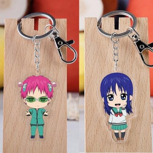 The Disastrous Life of Saiki Kusuo Anime Key Chain Pendant Double-sided Acrylic Keychain Cartoon Pendant Figure Keyring Gift