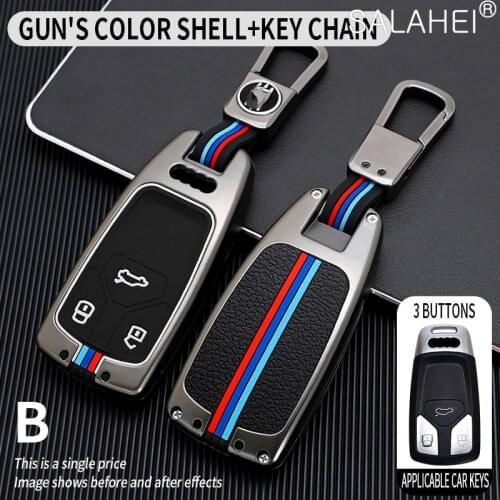 Zinc Alloy Silicone Car Key Case Cover For AUDI A4 A4L A5 A6 Q5 Q7 S4 S5 B9 4M TT TTS RS 8S 2016 2017 Key Fob 2016 2017 2018