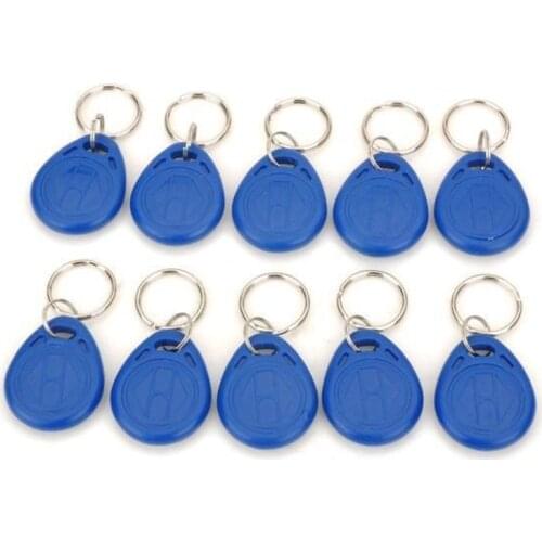 Blue 10pcs RFID Tag Key Fob Keyfobs Keychain Token 125Khz Proximity for Access