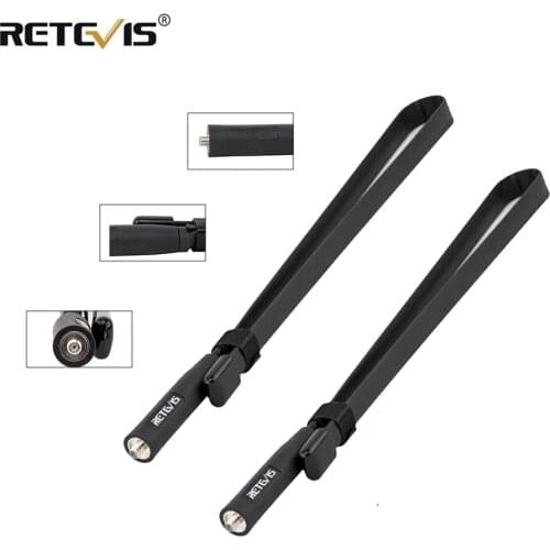 2Pcs HA02 Tactical Antenna SMA-F Foldable Walkie Talkie Antenna for Airsoft Game For Baofeng UV-5R UV-82 Retevis HD1 RT29 H777