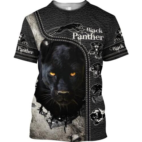 PLstar Cosmos 3DPrint Newest Black Panther Animal Summer Unique T-Shirt Shorts Sleeve Casual Funny Harajuku Streetwear Unisex A1