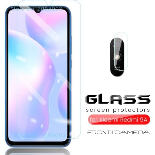Redmi 9a protective glass for xiaomi redmi 9a glass 2-in-1 camera protectors on the redmy redme 9 a a9 redmi9a screen film cover