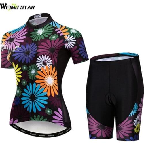 Weimostar Women Cycling Clothing Summer Breathable Cycling Jersey Set Quick Dry Bicycle Wear Racing Sport MTB Bike Jersey Kit
