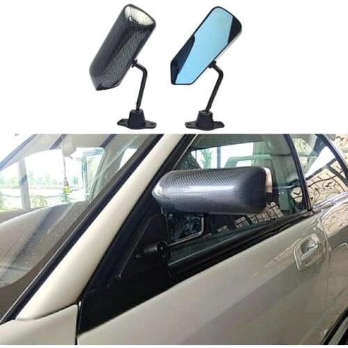 1 Pair Universal F1 Style Side Mirror With Water Proof Blue Glass and Brackets