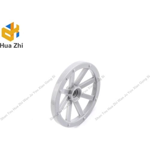 Building Blocks Parts 4489 8PCS Wheel Wagon Large (33mm D.), hole notched for wheels holder pin LEGOING MOCS Education