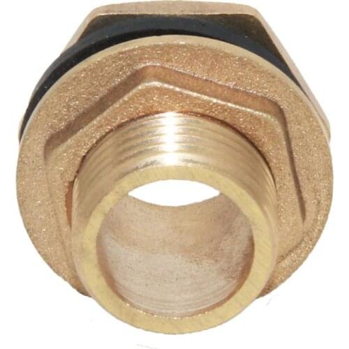 2x 1/2" Brass Water Tank Hose Tube Pipe Connector Adapter Fittings w/Gasket