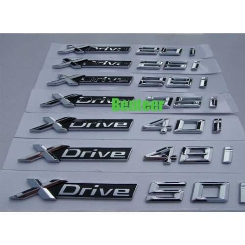 2pcs power motorsport X drive 20i 25i 28i 30i 35i 40i 48i 50i sticker for bmw F30 F10 E46 E90 316i 318i 328i 515i 535i