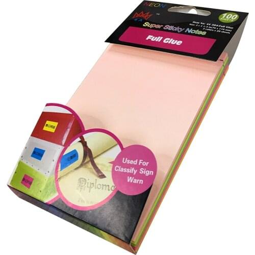 4A Sticky Full Adhesive Notes 4 1/3 x 3 Inches Stationery Kawaii Planner Stickers Cute Notepad Self-Stick Notes 4A 304 Full Glue