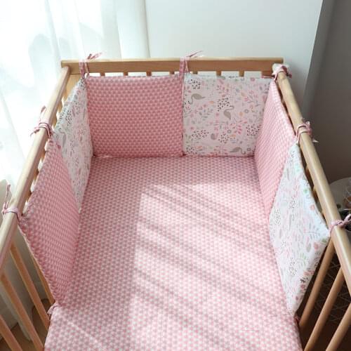 6 Pcs Set Baby Bumper For Newborns Nordic Thick Soft Bumpers In The Crib For Baby Room Decoration Crib Protector For Infant Cot