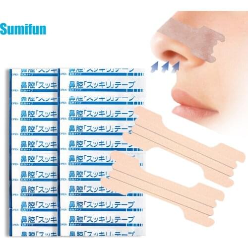 60pcs Sumifun Anti Snoring Patches For Congestion Relief Cold Sneezing Runny Strip Breath Nasal Strips Nose Rhinitis Stickers