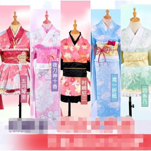 Anime Cosplay Costume DATE A LIVE Tohka Origami Yoshino Kurumi Kimono Yukata Christmas Dress Lolita Dress A