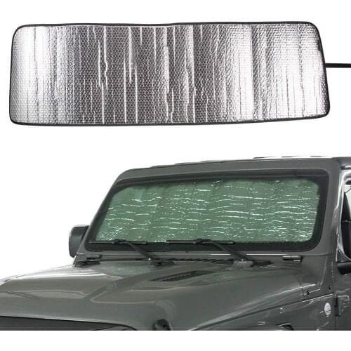 Auto Car Front Windshield SunShade Sun Shade for 2018 2019 Jeep Wrangler Sahara Rubicon JL JLU 2 Door & 4 Door Sun Visor Mat
