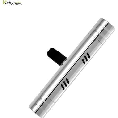 Cylindrical Car Aromatherapy Locket Essential Oils Stainless Steel Diffuser Locket with 8pcs Pads Auto Perfume Drop Shipping