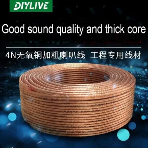 DIYLIVE 30m Fever pure copper thick line oxygen - free copper horn line amplifier audio cable connected to the speaker line