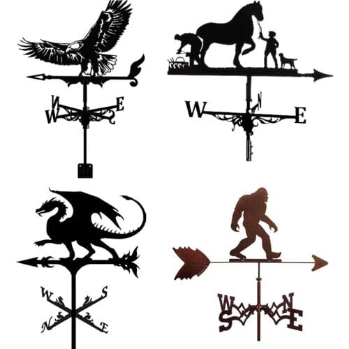 Vintage Style Weathervane Fence Mount Weather Vane Yard Decor 20inch Tall