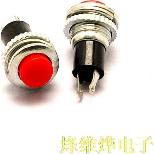 Power self-resetting doorbell button DS316 10MM red silk no lock switch ( 20 )