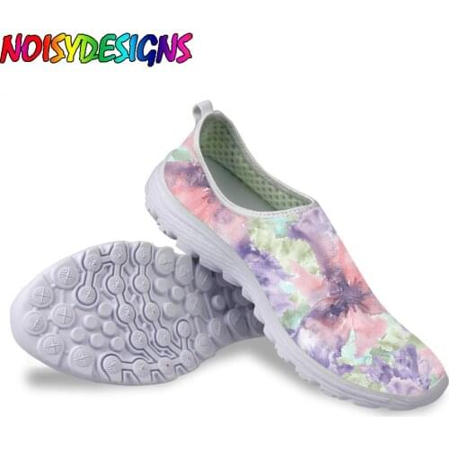 NOISYDESIGNS Women Sneakers Casual Flower Watercolor Plant Summer Shoes Women Comfortable Slacker Shoes Girls Zapatillas