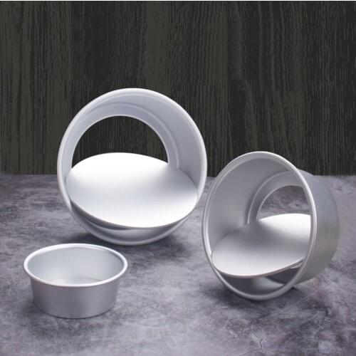Round Live Bottom Cake Mould Anode Aluminum Alloy 4/6/8 Inch Fromage Chiffon Cake Pan Baking Tools Bakeware Kitchen Accessories