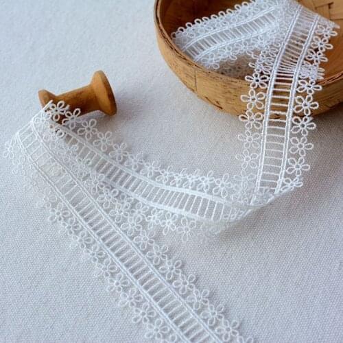 14yards Wide 3cm Black white Water soluble lace fabric lace trim ribbons DIY necklace collar curtain dress Clothing accessories