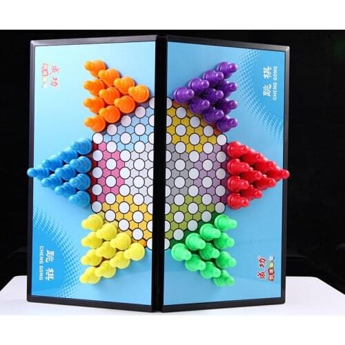 Magnet Chinese Checkers Hexagonal Star Checkers Collapsible Chessboard Educational Chess Sets Board Games