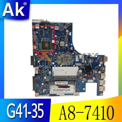 Laptop motherboard For LENOVO Ideapad G41-35 A8-7410 Mainboard NM-A401 5B20J22784ZZ 216-0867030 2GB DDR3