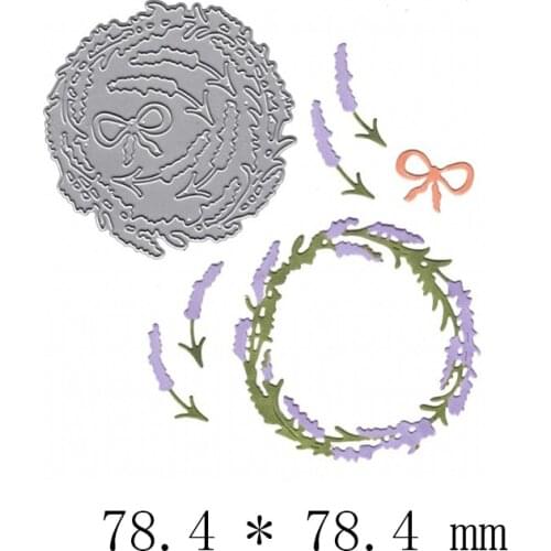 Wreath Circle Flowers Plants Shape Metal Cutting Dies Stencil Scrapbook Album Embossing For Gift Card Making Handcraft 2019 New