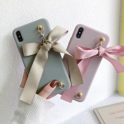 Bow tie soft silicon phone case for iphone 6 7 8 Plus X XS XR MAX 11 Pro 12 MiNi for samsung Galaxy S8 S9 S10 10 A50 A70 cover