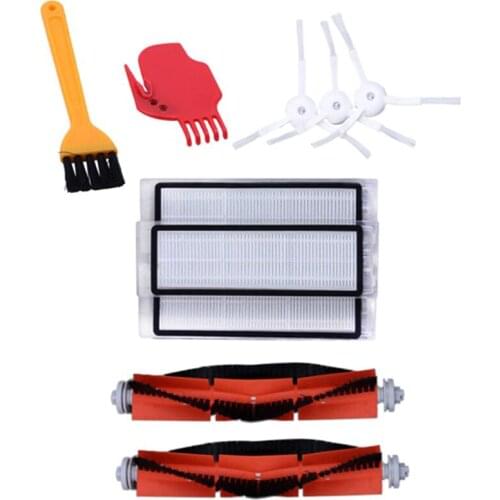 Accessories Kit for Xiaomi Robot Vacuum Replacement Parts 3 PCS Side Brush 3 Pcs HEPA Filter 2 Pcs Main Brush