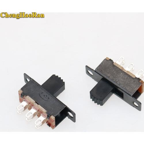 ChengHaoRan 1pcs 0.5A 50V DC Toggle Switch SS-22F32G7 2 Position 6 Pins With Fixed Hole DPDT 2P2T Panel Mount Slide Switch