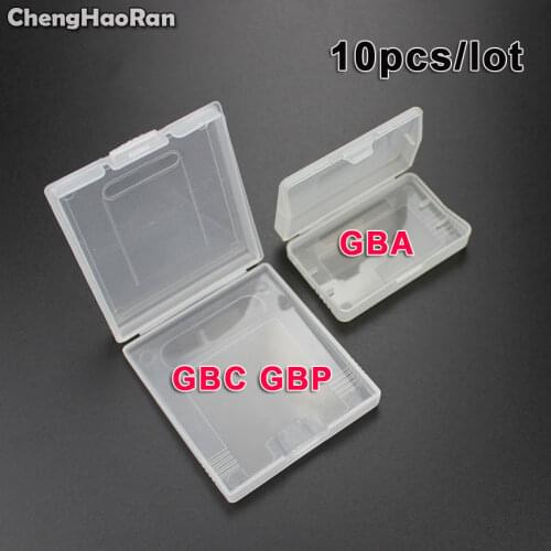 ChengHaoRan 10pcs Game Cartridge Plastic Case Game Cards Storage Box For GameBoy Pocket GBA GBC GBP Protector Holder Cover Shell