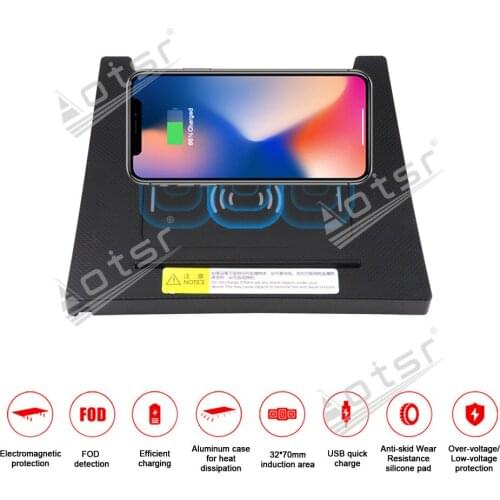 QI car Infrared Fast wireless charger For Honda VEZEL/XR-V 2015-2018 fast Wireless Charging Car Phone Holder for iphone/Samsung