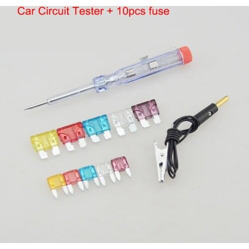 Car Circuit Tester 6V 12V 24V Voltage Testing Pen LED Circuit Test Pencil Measuring Wire Test Pen with fuse or Luminescent tubes