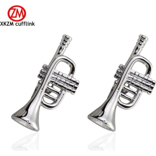 Silvery suona horn Cufflinks High Quality for Mens Shirt Wedding Party Cuff Links The Bake Lacquer Cuff Button Accessories