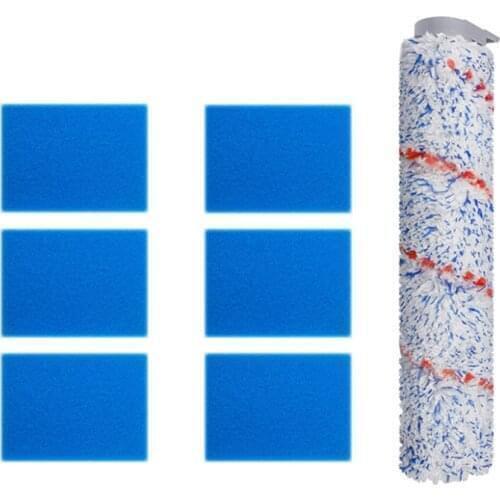 Brush Roller + Filter Sponges For Tineco IFloor HF10E-01 Complete Cordless Wet Dry Vacuum Cleaner