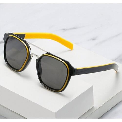 2021 new sunglasses fashion square double beam sunglasses women trend personality wild sunglasses men street driving glasses