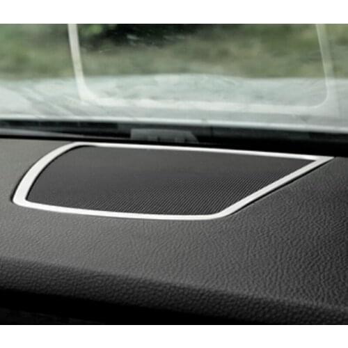SBTMY Car styling stainless steel Stickers For BMW 5 series F10 11-16 Central Console Speaker Audio Cover Frame decoration