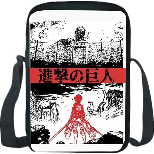 Anime Attack On Titan Shoulder Bags Men Crossbody Bags Manga Handbags Women Messenger Bags Girls Bag Small Satchel