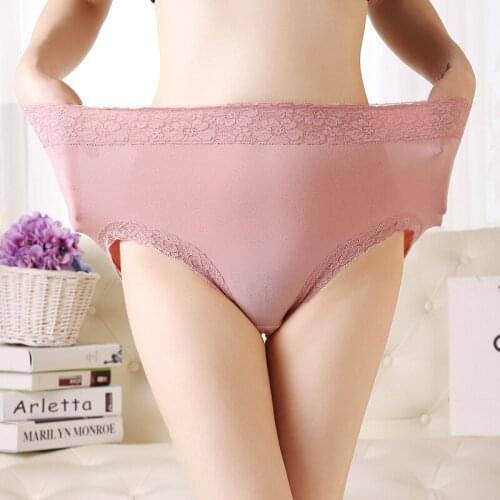 Panties Women Underwear Big Size Brand Cotton Lace Hollow Out Lingerie Daily Breathable High-Rise Female Briefs Fit 40-100kgs