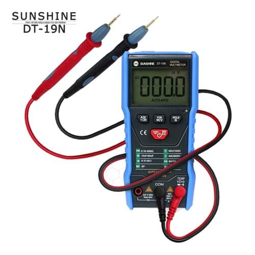 Sunshine DT-19N mini intelligent digital multimeter for mobile phone current and voltage resistance detection