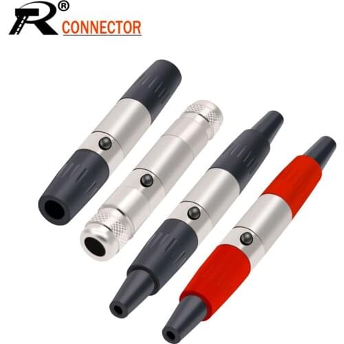 10sets/lot 3/4/5/6 Pin Mini XLR Plug Jack Male+Female Connector Coupler Soldering XLR Microphone MIC Cable Wire Connector