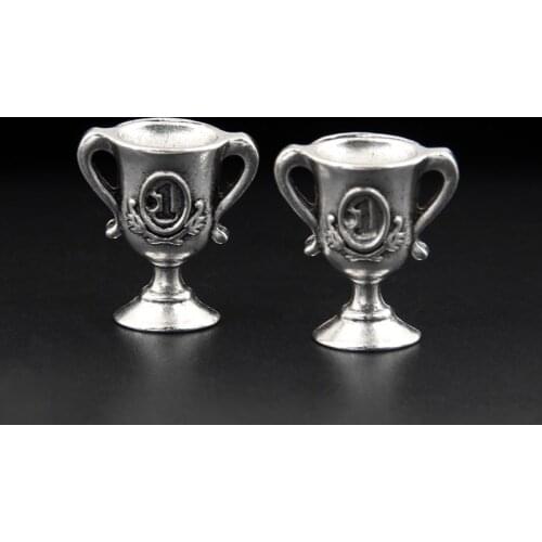 10pcs Silver Color 20x17.5mm Champion Trophy Charms Winner Pendant Fit DIY Jewelry Making Handcrafted Accessories